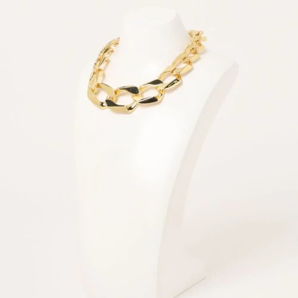 Michael Kors Precious-Metal Plated Brass Curb Link Necklace